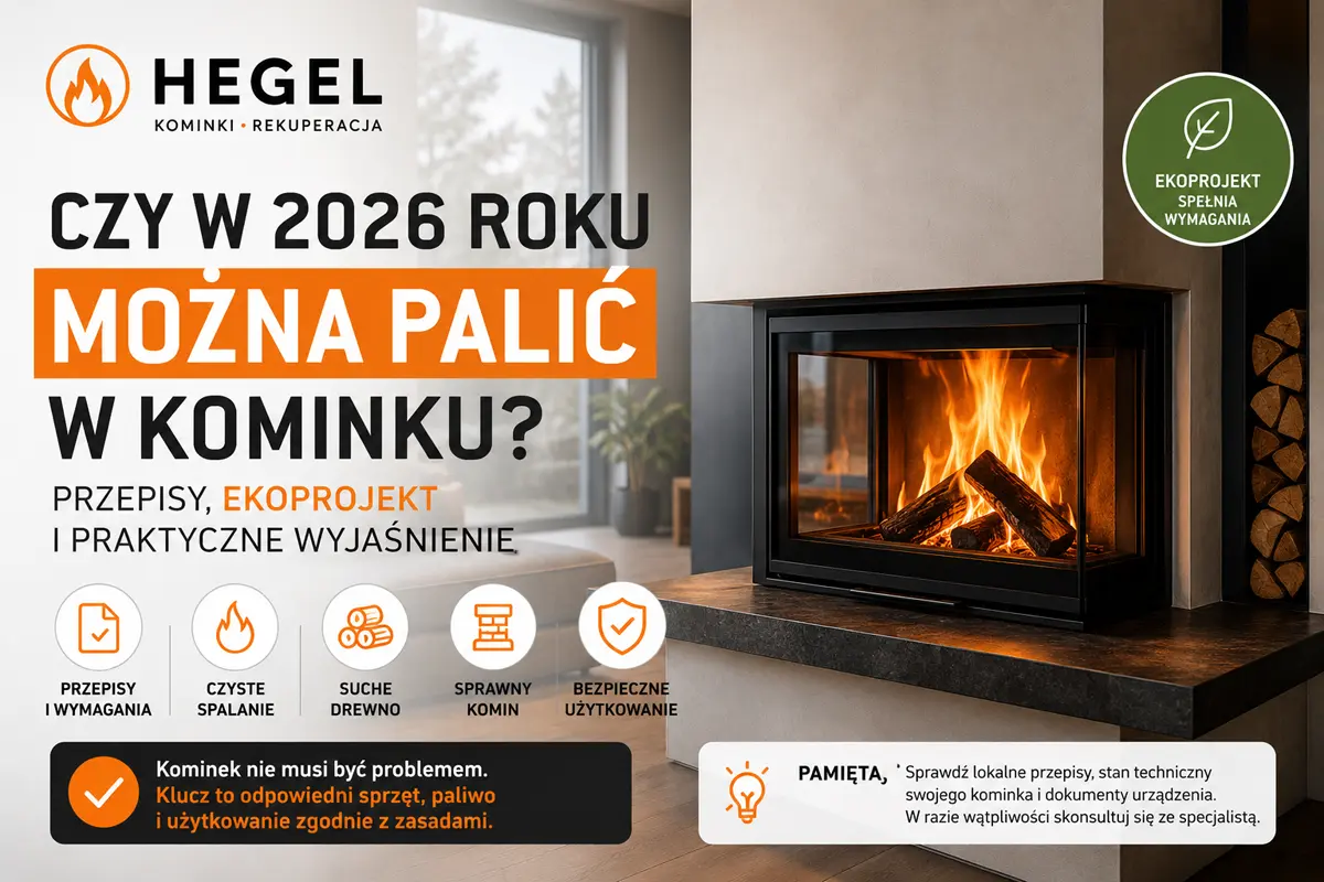 Palenie w kominku w 2026 roku - przepisy, Ekoprojekt i bezpieczne użytkowanie wkładu kominkowego